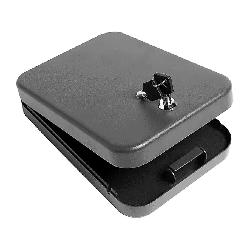 กล่องล็อค LB013K พร้อมกุญแจล็อคสำหรับปืนพกขนาดเต็ม